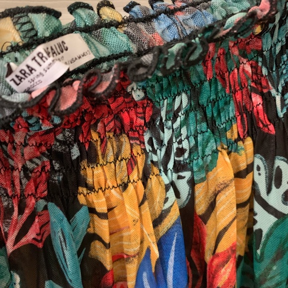 Zara trafaluc womens sheer top M - Picture 3 of 5